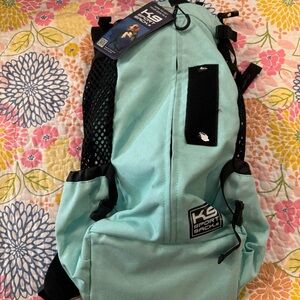 Large dog carrying backpack